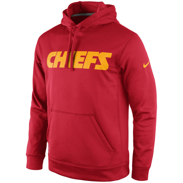 Men Kansas City Chiefs Nike KO Wordmark Performance Hoodie Red->kansas city chiefs->NFL Jersey